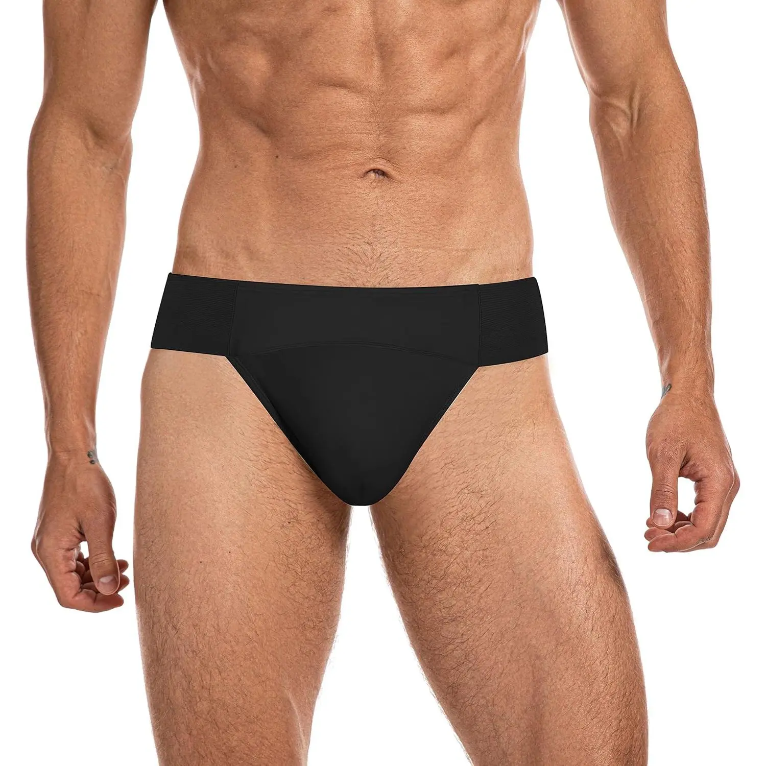 Men's Karate Thong Dance Belt - Wide Elastic Waistband Menswear for Leisure, Sports & Outdoor Recreation Use