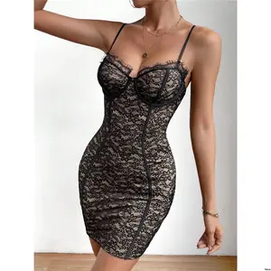 Bodycon Bustier Allurite tiktok Lace Cami Dress