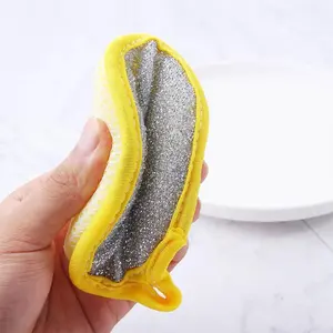 1 Pack Double-Sided Dish Sponge, Round Cleaning Pad, Durable Kitchen Utensils,Reusable Sponge for Kitchen Round Non-Scratch Scrub Sponges for Dishes, Pots and Pans