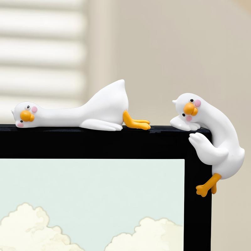 MUNBYN So Tired Lazy Duck Mini Desk Accessories 2026 New Desk Ornaments Work Partner 3pcs/set Perfect Desktop Decorations for Computer Screens, Office, and Home Decor Black Friday Christmas Gifts
