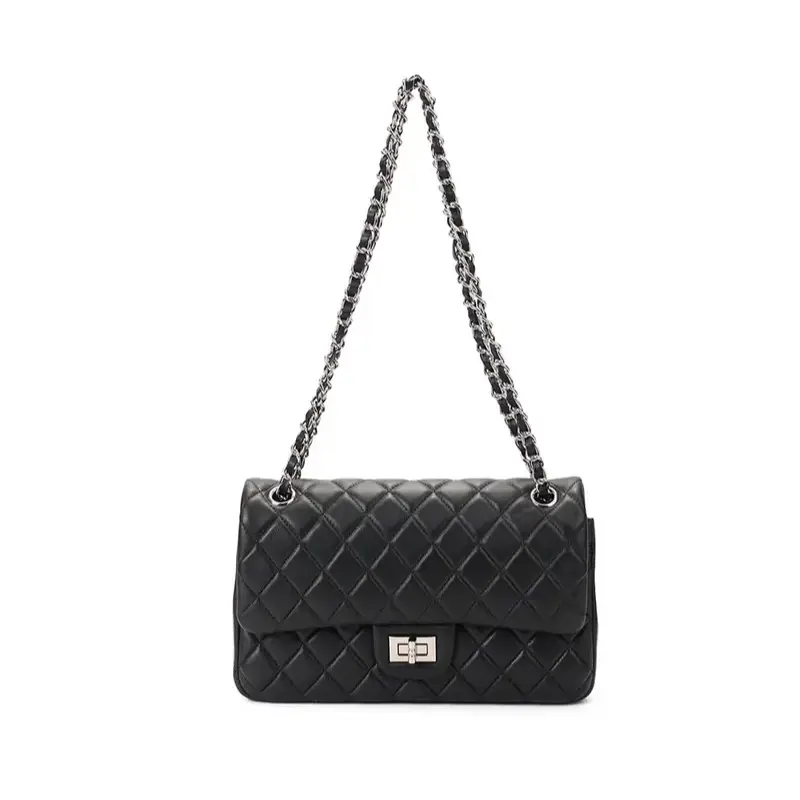 Quiet Luxury Handbag Soft Lambskin Starry Black Versatile Purse for Women High-End bag