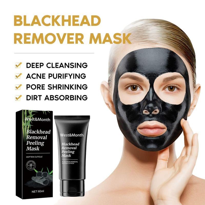 Bamboo Charcoal Facial Mask Deep Cleansing Pore Strips - Blackhead & Acne Treatment for Nose and Face, Oil Control & Anti-Blemish Care, 50g Skincare Gentle Nourishing Peel Radiant Sensitive Comfort Skin Repair Blemish Defense & Skin Repair