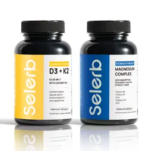 Selerb Vitamin D3 K2 + Magnesium Complex Bundle – 10,000 IU D3, 200 mcg MK-7, 4 Types of Magnesium, Virgin Coconut Oil, B6, Zinc & Slippery Elm – Bone, Heart, Immune, Sleep, Relaxation & Muscle Support TikTokShopBlackFriday