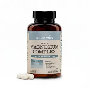 NatureWise Triple Magnesium Complex - High Absorption Magnesium Glycinate + Malate + Citrate for Muscle Nerve & Energy Support - Vegan, Non-GMO, USA Manufactured