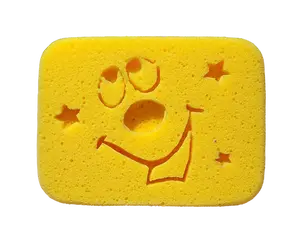 Funny Snowman Design Butter Sponge Winter ASMR Cleantok Squeeze Soapy Sponge for ASMR