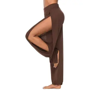 High Slit Harem Pants Women Hippie Harem Pants Trousers