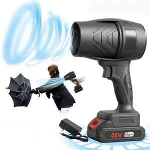 Leaf Blower Cordless, Powerful Handheld Electric Blower with 1×48V Batteries, Lightweight Leaf Blower for Lawn Care, Patio, Leaves, Snow & Dust Removal (Leaf Blower Cordless)