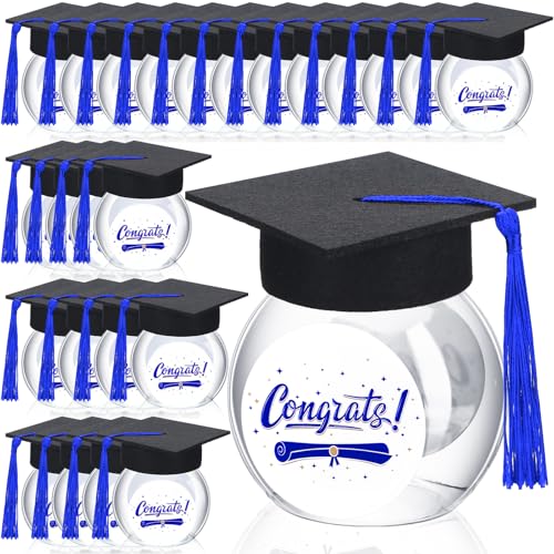 12/24 Pcs Class of 2026 Graduation Cap Candy Jars Set for Student- Multiple Colors, 8oz Graduation Party Decorations Gifts for School Party Guests 12/24 Pcs Class of 2026 Graduation Cap Candy Jars Set for Student- Multiple Colors, 8oz Graduation Party Decorations Gifts for School Party Guests