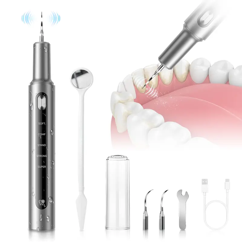 Plaque Remover for Teeth Dental Calculus Remover Teeth Cleaning Kit with Dental Tools 5 Smart Modes Cleaning Tools for Home Travel Business Pet Shop