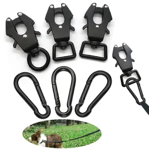 Frog Clip Dog Leash Clasp 360 Degree Swivel Clip Heavy Duty Quick Release and Locking Dog Leash Buckle for Linking Pet Collar, Add conversion buckle