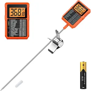 TP510  Digital Candy Thermometer with Pot Clip, 10" Long Probe  Read  Cooking Meat Thermometer for Grilling  BBQ Deep Fry Oil Thermometer(Previously )