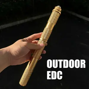 Durable Solid Brass EDC Daily Carry Gadget, Car Emergency Window Breaker Escape Safety Tool, Non-Slip Stable Grip Structure, Lightweight Portable Accessory For Outdoor Camping, Daily Travel & Vehicle Emergency Safety Application