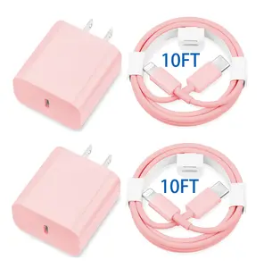 JOZASHON [MFi Certified] 20W Type C Fast Charger Block with 10FT USB C to Lightning Cable Compatible for iPhone 14/13/12/11 Pro Max/Xs Max/XR/X,iPad Charging for Electronic Smartphone and Cellphone（Purple）