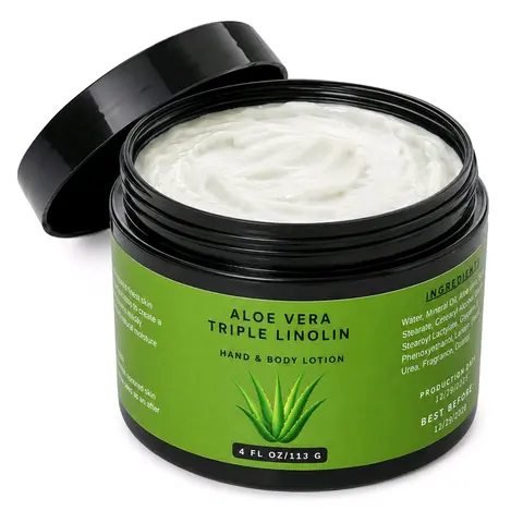 Z ZPURE SKIN & BEAUTY Unisex Aloe Vera & Triple Lanolin Daily Body Care Cosmetic Lotion - 4oz (113g) Limited Edition, Hydrating, Moisture-Locking, Skin Repair, Sun Protection, No Harmful Additives Natural Cream
