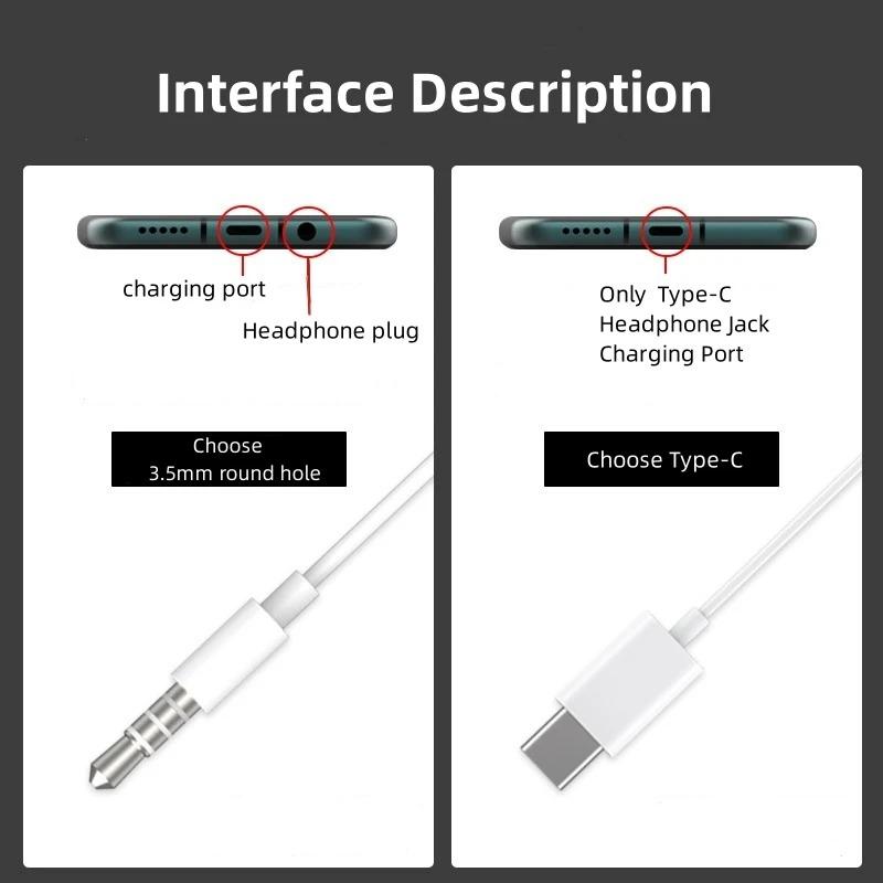 Upgrade Your Audio! Type-C 3.5mm Wired Earbuds with HiFi Stereo & Mic | Plug & Play
