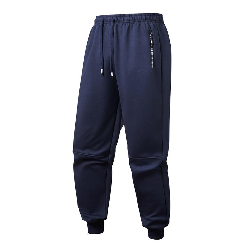 Men's Casual Light Gray Joggers for SpringAutumn & Winter -Sweatpants with ZipperPockets