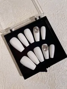 Murraya Nail [H16] Press On Handmade Nail Art 10Pcs/Sets Free Tools Luxury Nail Art, Reusable Fake Nails