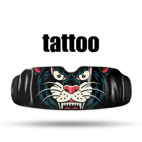 QuickFit Tattoo Mouth Guard - Boxing Equipment for Adults, Coaches, Boil & Fit, Remoldable Up to 3 Times, Braces Safe, Comfortable to Wear, American-Made Sports Protective Gear, Customizable Gift