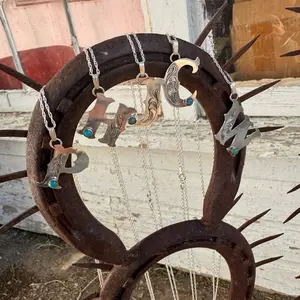 Sterling Western Letter Pendant