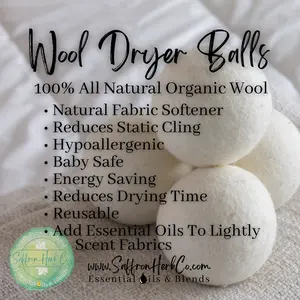 Wool Dryer Balls • 100% All Natural Organic Wool