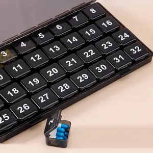 32-Day Medicine Box Portable Weekly Seven-Day Large Capacity Drug Storage Container Medication Storage Box