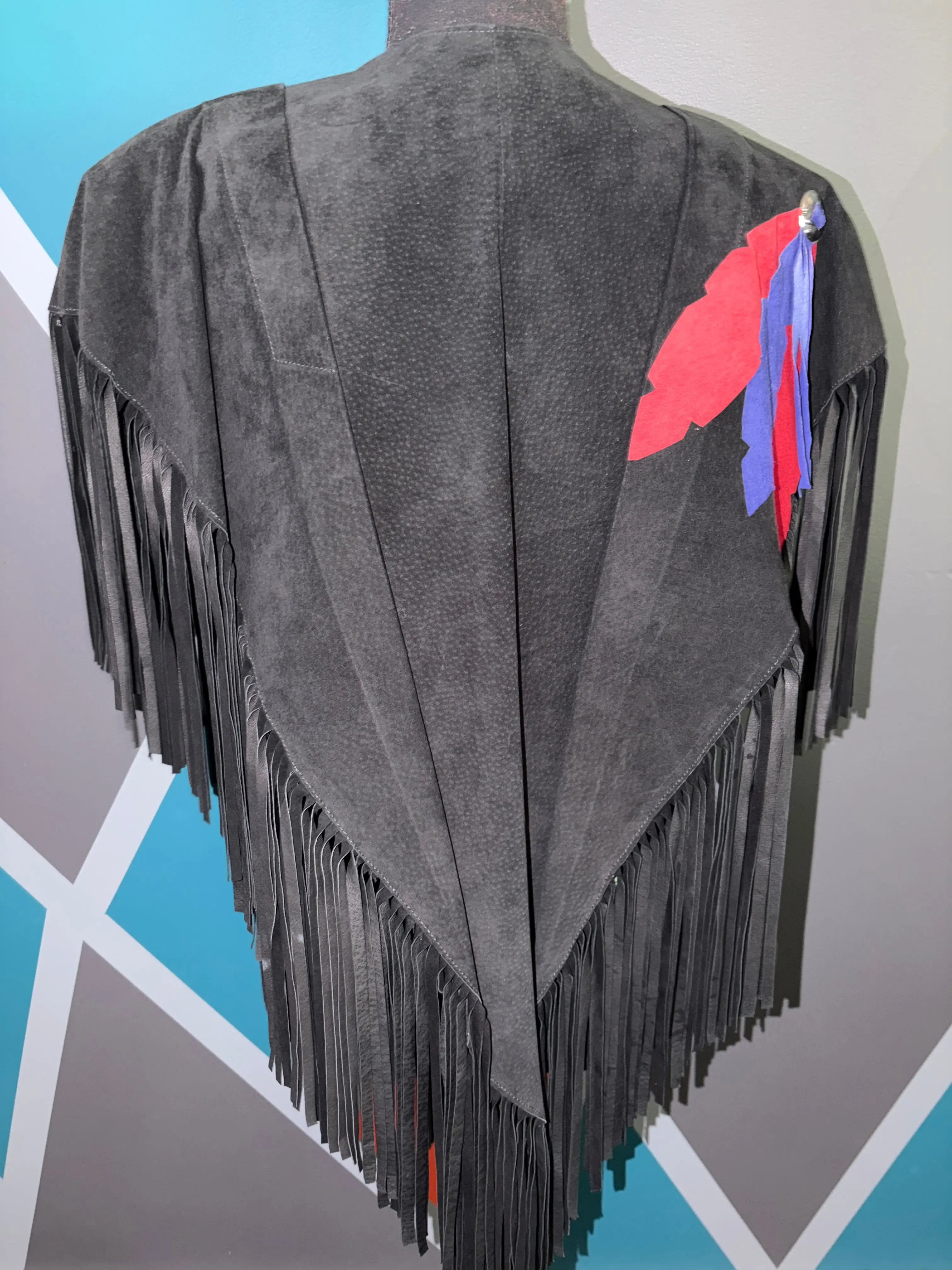 War Paint Genuine Leather Vintage Fringe Poncho