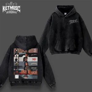 [KetMusic Studio] Michael Jackson Vintage Album Collage T-Shirt Hoodie, Retro MJ Graphic Tee Pullover, Thriller Bad Dangerous History Print, Y2K Oversized Streetwear, Acid Wash Black Shirt Sweatshirt, Pop Music Fan Apparel, Trending TikTok Fashion