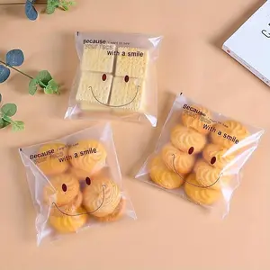100pcs Large Self-Sealing Baking Cookies and Cake Packaging Bags - Perfect for Frosted Bread and Baking Supplies