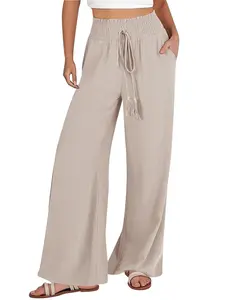 Women's Casual Wide Leg Pants, Loose Fashion Long Pants, Simple Design, Comfortable and Stylish, Ideal for Daily Wear