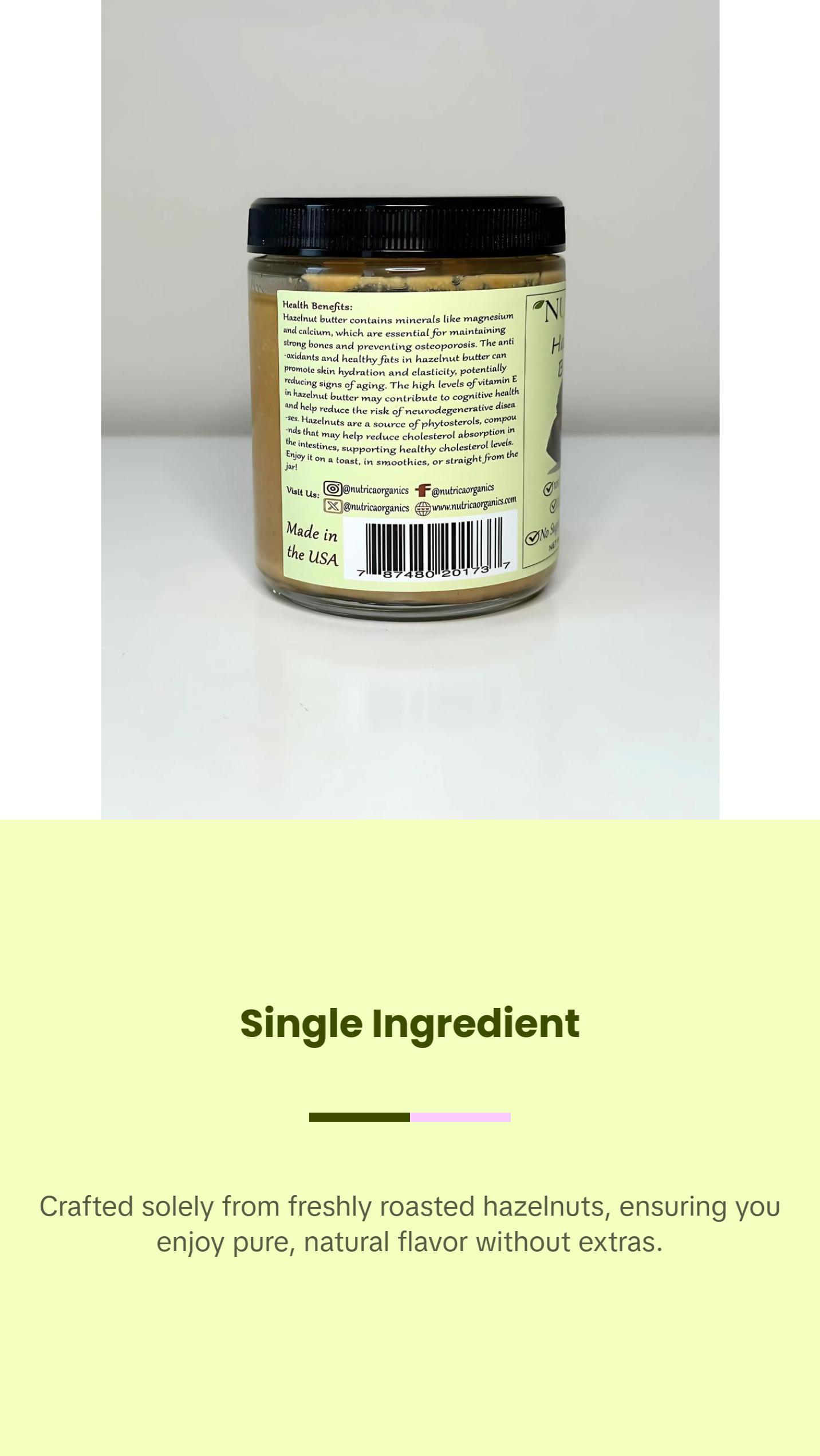 100% Natural Hazelnut Butter