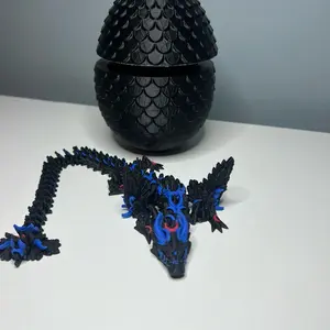 Mini 3D printed lunar dragon with egg