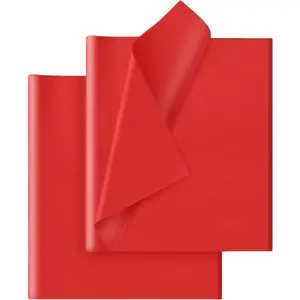 Red Tissue Paper for  Bags - 30 Sheets of Red Wrapping Tissue Paper Bulk Packaging Paper for Weddings Birthday DIY Project Christmas  Wrapping Crafts Decor (14 x 20 Inch)