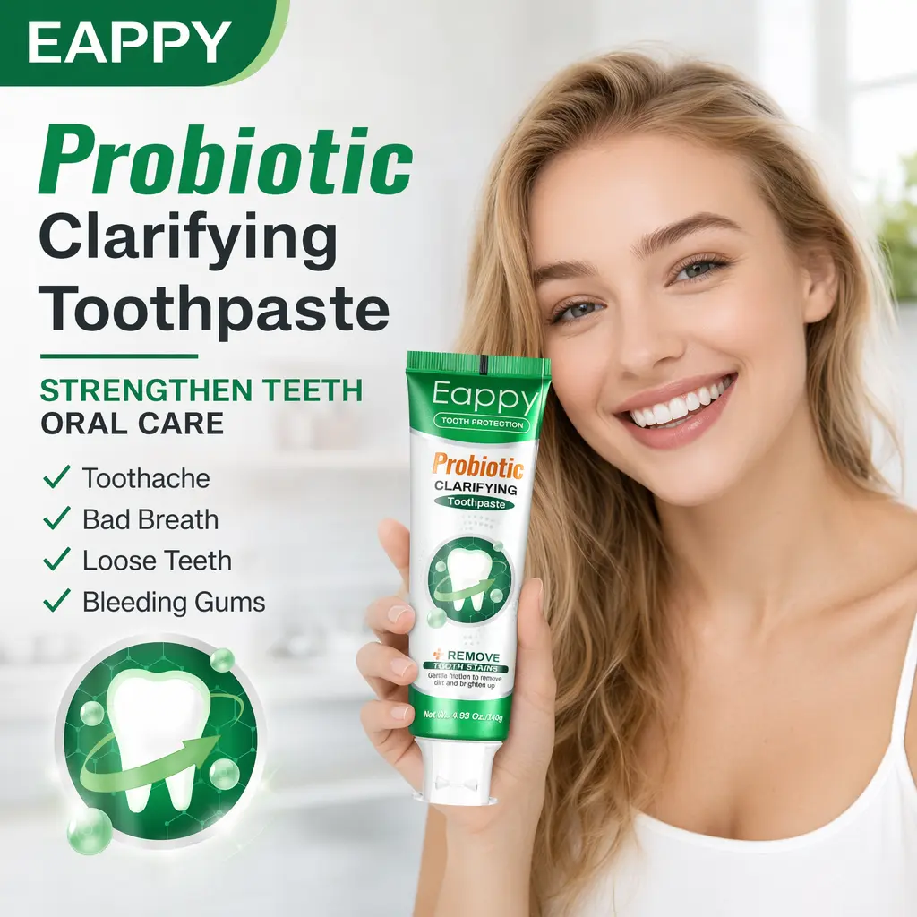 Eappy Probiotic Clarifying Toothpaste，fresh breath, prevent tooth loss, natural ingredients, gentle care #Summervibes