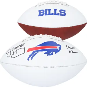 Jim Kelly Buffalo Bills Autographed Franklin White Panel Football with "HOF 02" Inscription - Fanatics Authentic Certified