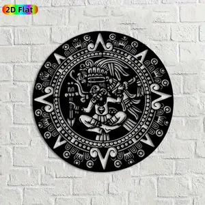 1pc Aztec Warrior Metal Wall Art, Intricate Aztec Warrior Statue Mural, Ideal Gift for New Year, Easter, Aztec Culture Enthusiasts, Rust-Resistant Metal Wall Decor Wall Sculptures, Perfect for Indoor Wall & Outdoor Fence, Exquisite Ethnic Art Decor