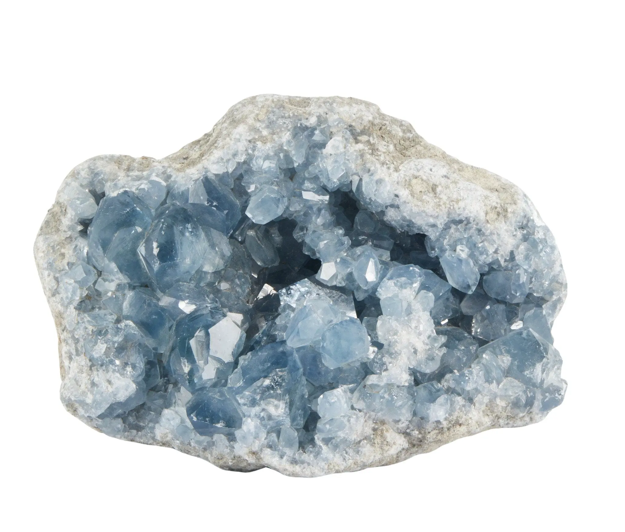 New Moon Beginnings Raw Celestite Cluster - 69, Blue and White Minerals, Natural Cluster Formation, Quartz Type