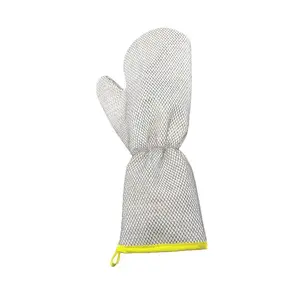Extra Long Silver Wire Dishwashing Gloves Waterproof Heat‑Resistant Anti‑Scald Kitchen Cleaning Insulated Protective Gloves