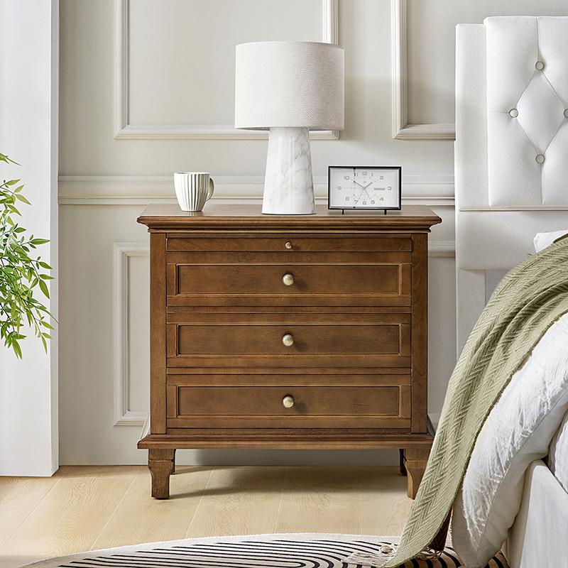 Hulala Lionel 3 Drawer Nightstand with Charging Station