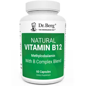 Natural Vitamin B12 - 1000 mcg of Methylcobalamin - with B complex and Magnesium – 60 capsules