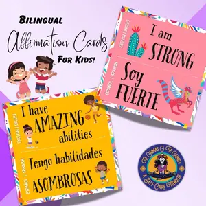Bilingual Affirmation Cards for Kids