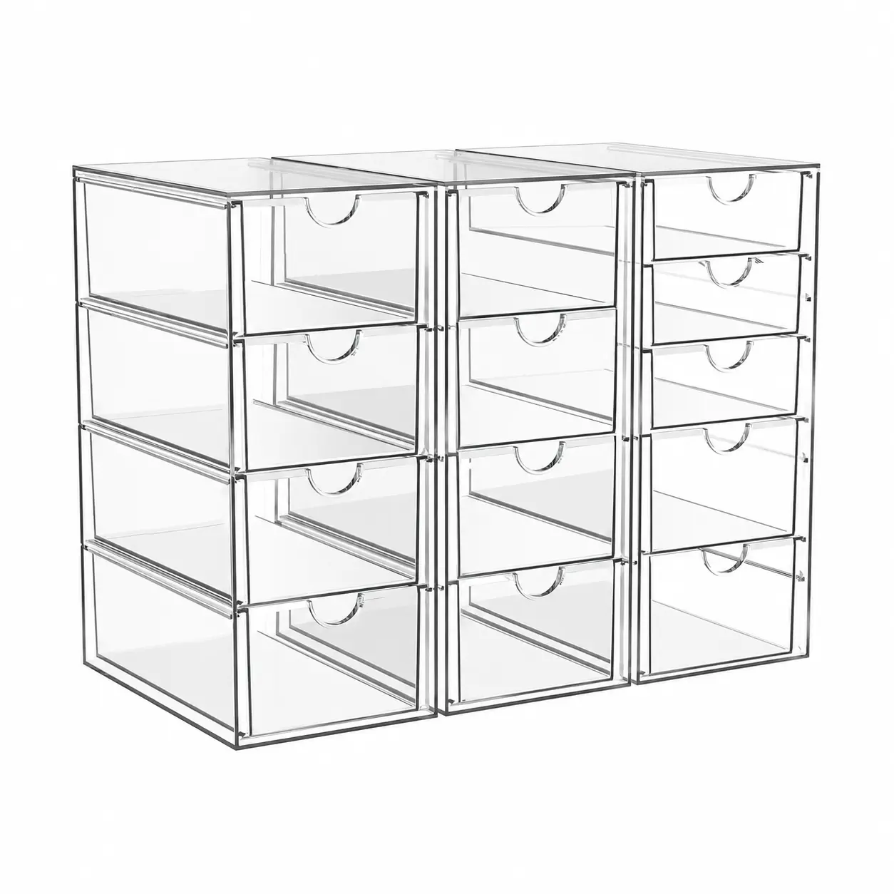 13 Drawer Clear Acrylic Organizer, Storage Organizer for Bathroom Vanity, Makeup, Kitchen Pantry, Countertop and Home Organization