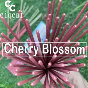 High-End Cherry Blossom Incense Sticks, 22cm Thick Handmade Incense, Natural Powder, Fresh Fragrance, Ideal for Yoga, Meditation, Reading