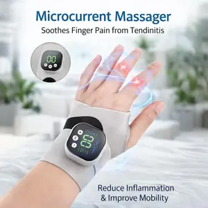 Hand Massager Wrist EMS Pulse Therapy Device forCarpal Tunnel & Arthritis Relief 10 Modes 29 Levels with Microcurrent for Hands & Wrist Portable Therapy Gift for Men Women