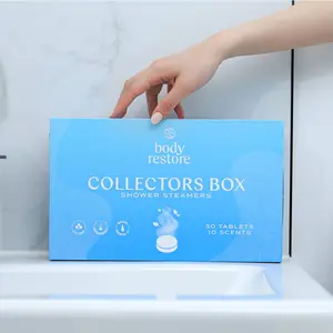 Body Restore Collector's Box Shower Steamers Body Care Scented with 10 Premium Aromatherapy Scents Made in USA 30 Tablets