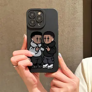 Cartoon Boy Pattern Phone Case, Decorative Phone Protector Cover, Phone Accessories Compatible with iPhone 11 12 13 14 15 Pro Max Series