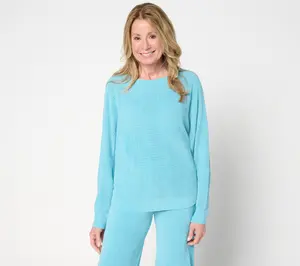 Barefoot Dreams CozyChic Ultra Lite Vertical Stripe Boatneck Pullover