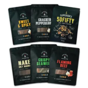 6 PACK • BEEF JERKY CHIPS • CLUSTER JERKY • CRUNCHY • CHEWY Snack 6 PACK • BEEF JERKY CHIPS • CLUSTER JERKY • CRUNCHY • CHEWY Snack