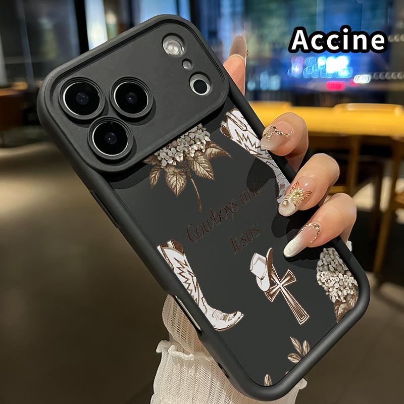 Cowboy Faith Blooms Phone Case for iphone 17 Pro Max 16 Plus 15 14 13 12 11 XR Air E Matte TPU Drop-Proof Rugged Durable Soft Bumper Cover Gift for Boy