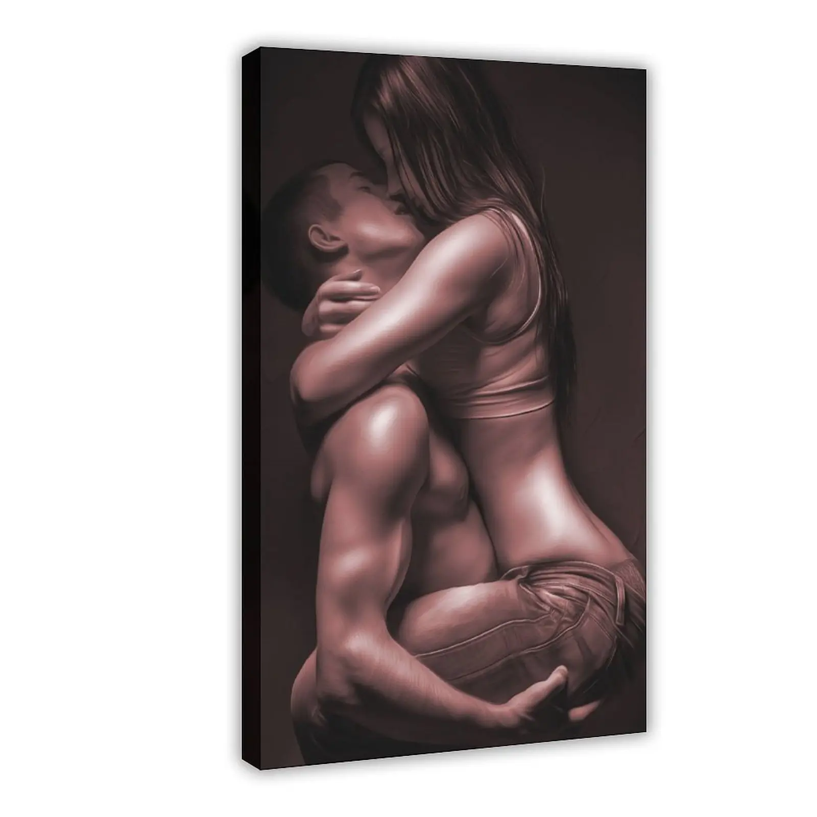 Couple Temptation 4 Red Sexy Sensual Art Canvas Poster Wall Art for Home Bedroom Office Dorm Room Decor