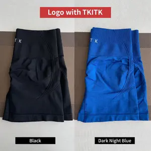 Women's Seamless Tight Gym Shorts 2Pcs Pack for Workout Yoga Fitness Comfortable Leggings Nylon Spandex Material Plain Design